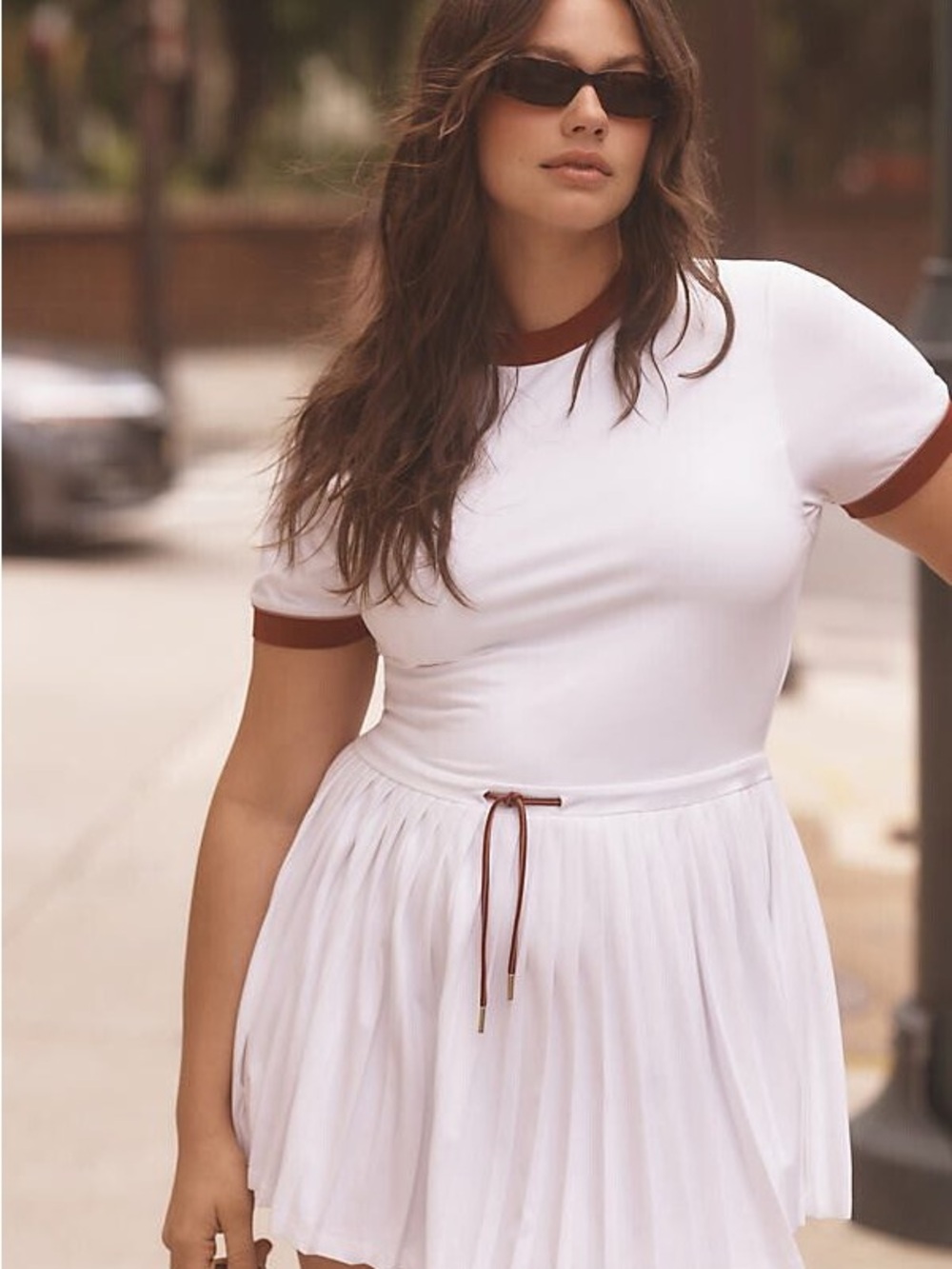 REPOSH - White Short-Sleeve Ringer Tennis Dress